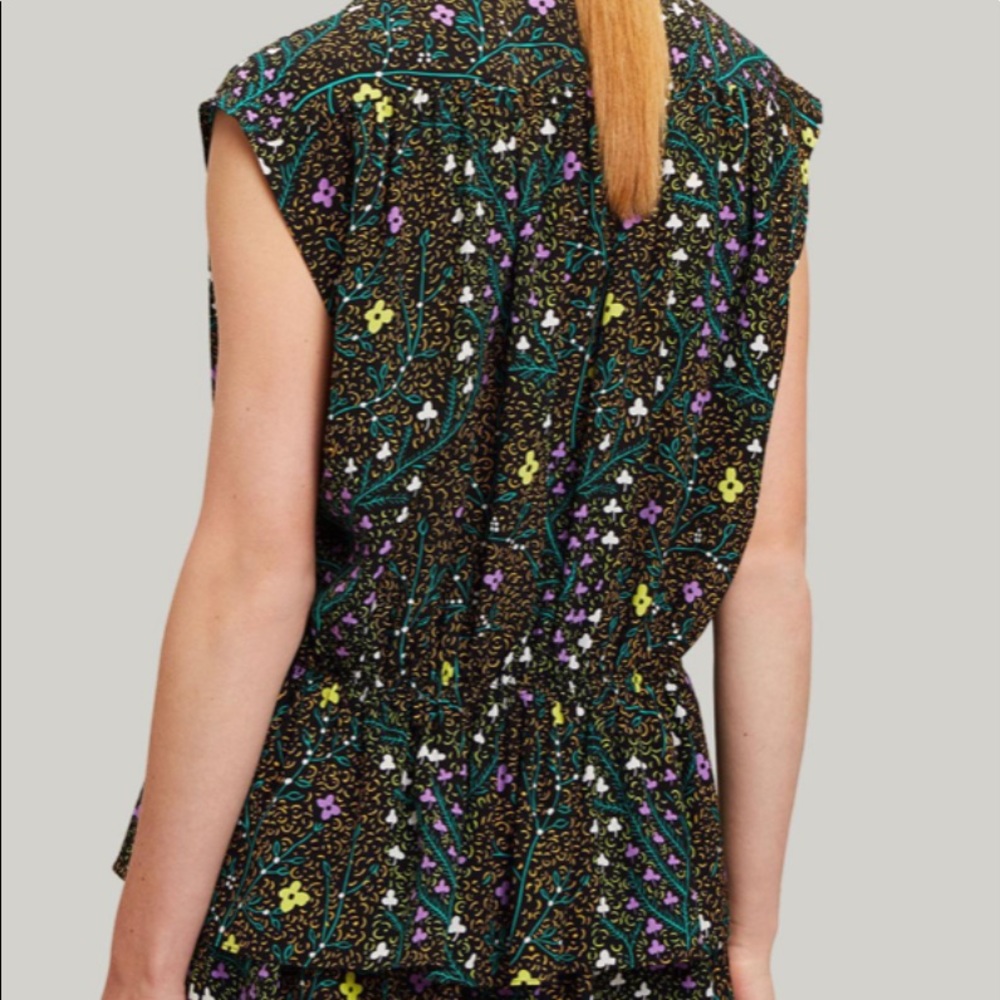 JOSEPH Black Lionel-trellis Floral Top - Picture 3 of 8